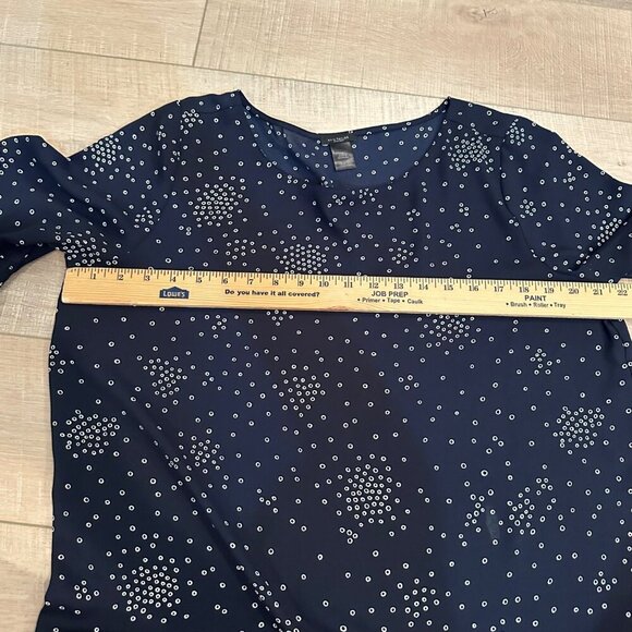 ANN TAYLOR WOMENS LARGE 3/4 SLEEVE BLOUSE - Picture 5 of 8